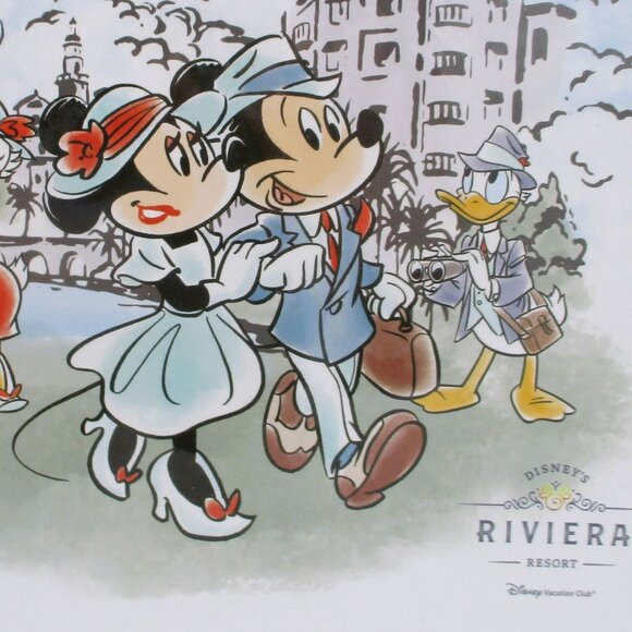 Disney Vacation Club Official Lithograph for Riviera Resort 10X8" New - Picture 3 of 3